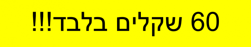 60 שקלים הרצאה